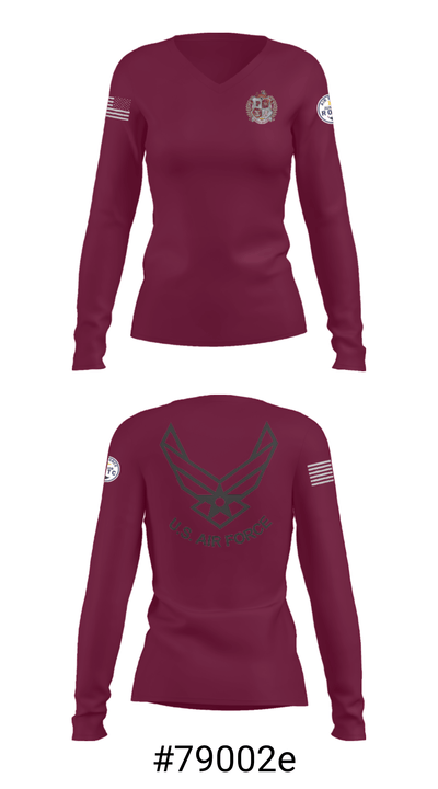 FLYING TIGERS 50875529 Women's Long Sleeve V-neck Shirt - 20