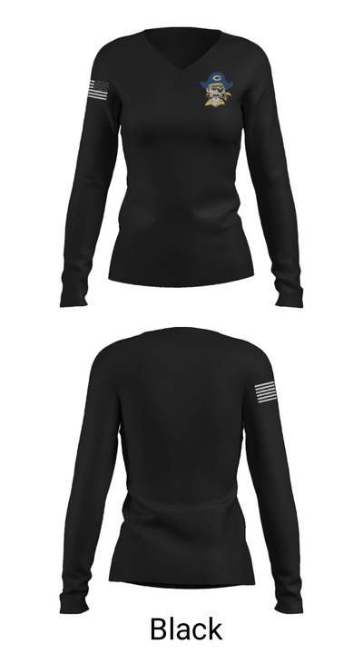 Crookston High School Ice Hockey 97564219 Women's Long Sleeve V-neck Shirt - 13