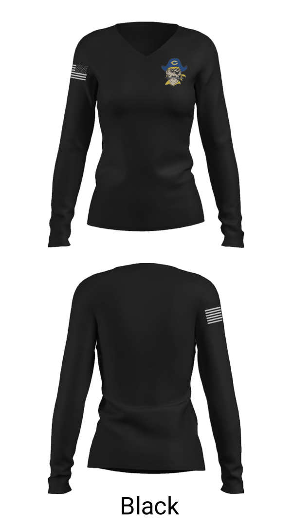 Women's Long Sleeve Vneck Shirt, Crookston High School Ice Hockey, Ice Hockey, Teamtime, Team time, sublimation, custom sports apparel, team uniforms, spirit wear, spiritwear, sports uniforms, custom shirts, team store, custom team store, fundraiser sports, apparel fundraiser