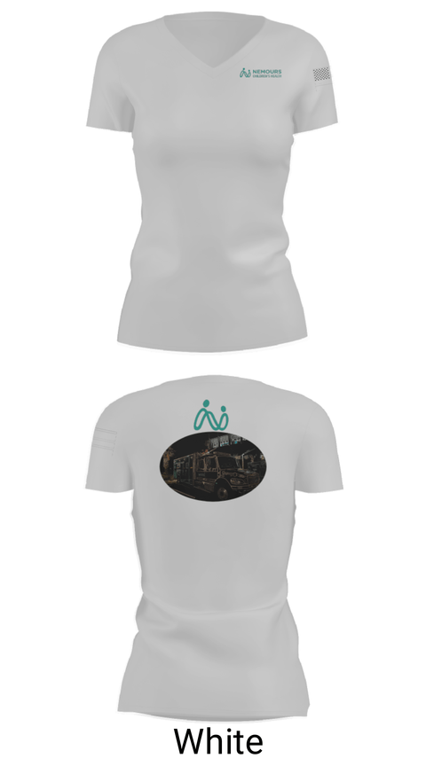 Women's Short Sleeve Vneck Shirt, NEMOURS CHILDRENS HOSPITAL, , Teamtime, Team time, sublimation, custom sports apparel, team uniforms, spirit wear, spiritwear, sports uniforms, custom shirts, team store, custom team store, fundraiser sports, apparel fundraiser