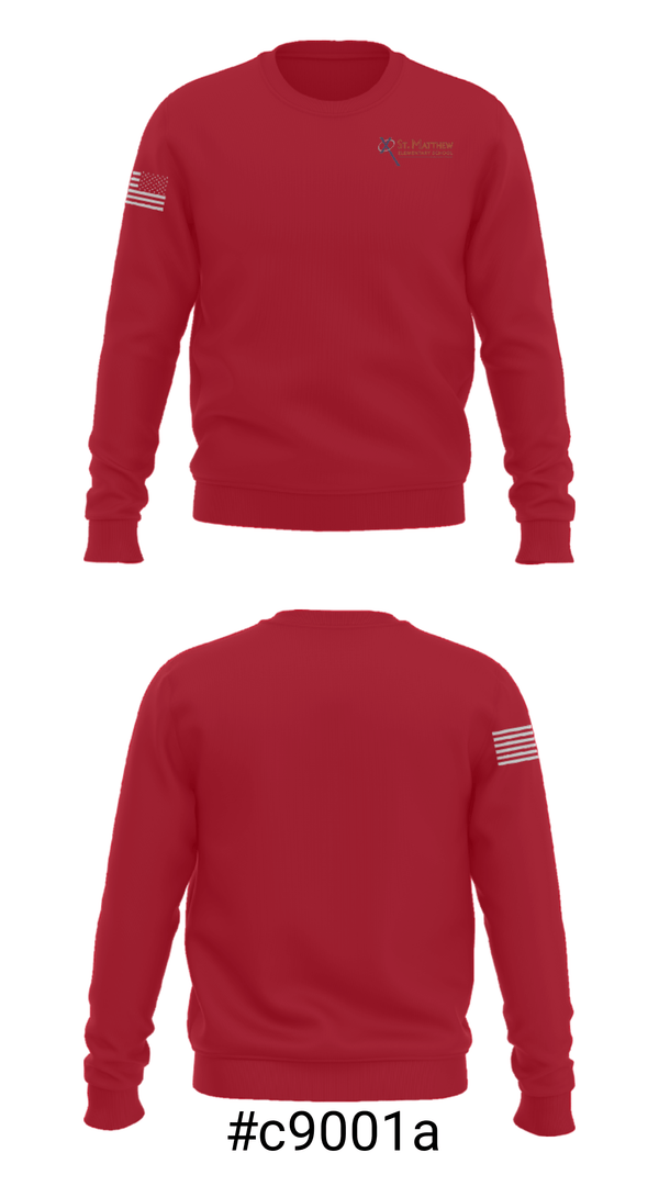 Crew Neck Sweatshirt, St Matthew School, Spirit Store, Teamtime, Team time, sublimation, custom sports apparel, team uniforms, spirit wear, spiritwear, sports uniforms, custom shirts, team store, custom team store, fundraiser sports, apparel fundraiser