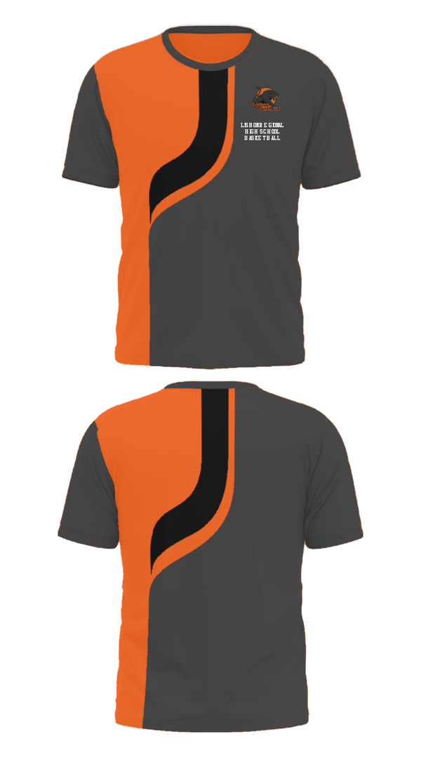 Short Sleeve Performance Shirt, Lisbon Regional High School Basketball, Men's Basketball, Teamtime, Team time, sublimation, custom sports apparel, team uniforms, spirit wear, spiritwear, sports uniforms, custom shirts, team store, custom team store, fundraiser sports, apparel fundraiser
