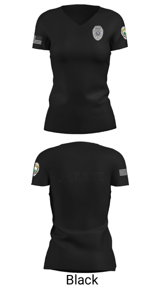Women's Short Sleeve Vneck Shirt, , Police, Teamtime, Team time, sublimation, custom sports apparel, team uniforms, spirit wear, spiritwear, sports uniforms, custom shirts, team store, custom team store, fundraiser sports, apparel fundraiser
