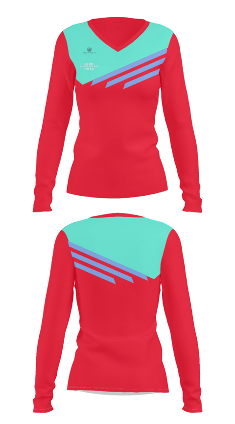 Women's Long Sleeve Vneck Shirt, Amigos Painters, , Teamtime, Team time, sublimation, custom sports apparel, team uniforms, spirit wear, spiritwear, sports uniforms, custom shirts, team store, custom team store, fundraiser sports, apparel fundraiser