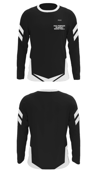 Long Sleeve Performance Shirt, Max Purpose Academy Basketball, Men's Basketball, Teamtime, Team time, sublimation, custom sports apparel, team uniforms, spirit wear, spiritwear, sports uniforms, custom shirts, team store, custom team store, fundraiser sports, apparel fundraiser