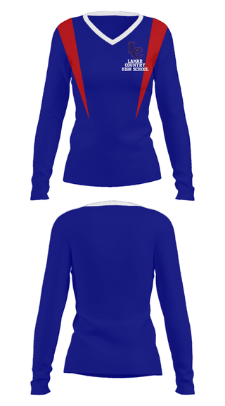 Women's Long Sleeve Vneck Shirt, Lamar Country High School, Spirit Store, Teamtime, Team time, sublimation, custom sports apparel, team uniforms, spirit wear, spiritwear, sports uniforms, custom shirts, team store, custom team store, fundraiser sports, apparel fundraiser