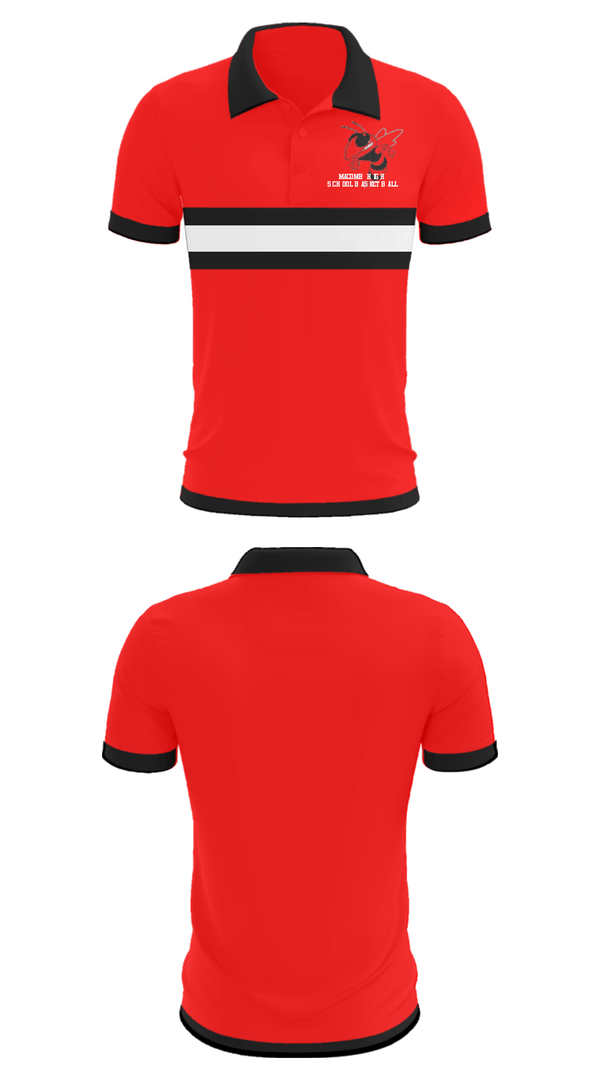 Short Sleeve Performance Polo, Macomb High School Basketball, Men's Basketball, Teamtime, Team time, sublimation, custom sports apparel, team uniforms, spirit wear, spiritwear, sports uniforms, custom shirts, team store, custom team store, fundraiser sports, apparel fundraiser