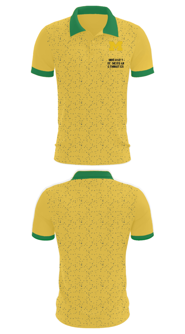 Short Sleeve Performance Polo, University of Michigan Gymnastics, Men's Basketball, Teamtime, Team time, sublimation, custom sports apparel, team uniforms, spirit wear, spiritwear, sports uniforms, custom shirts, team store, custom team store, fundraiser sports, apparel fundraiser