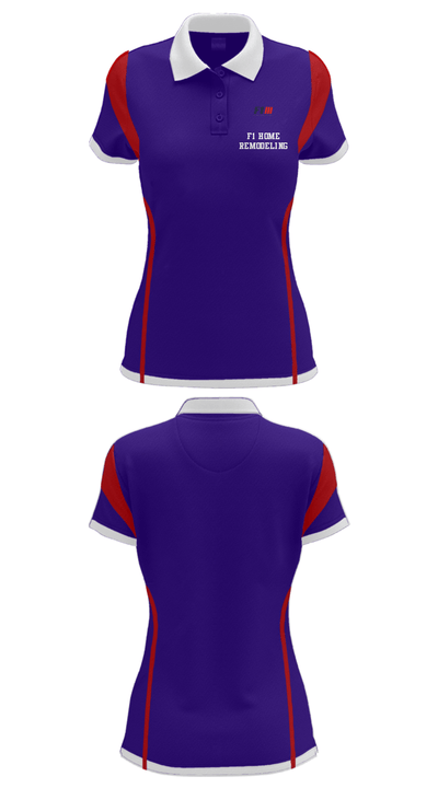 F1 Home Remodeling 33295350 Women's Short Sleeve Performance Polo  - 26