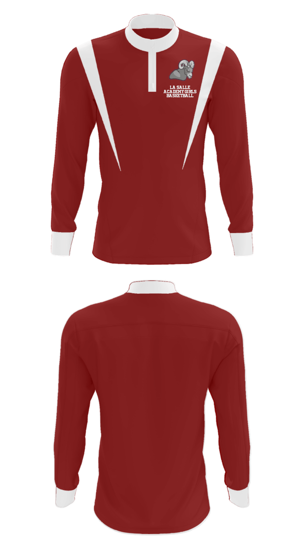Quarter Zip Jacket, La Salle Academy Girls Basketball, Women's Basketball, Teamtime, Team time, sublimation, custom sports apparel, team uniforms, spirit wear, spiritwear, sports uniforms, custom shirts, team store, custom team store, fundraiser sports, apparel fundraiser