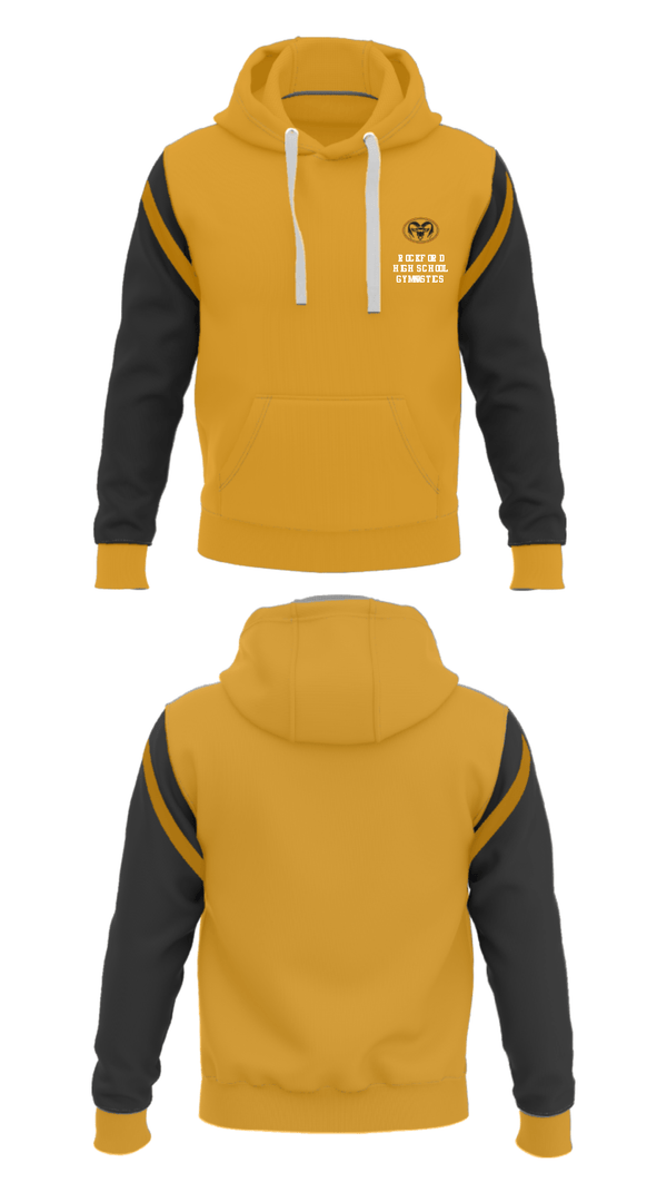 Hoodie, Rockford High School Gymnastics, Spirit Store, Teamtime, Team time, sublimation, custom sports apparel, team uniforms, spirit wear, spiritwear, sports uniforms, custom shirts, team store, custom team store, fundraiser sports, apparel fundraiser
