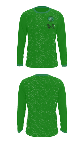 Long Sleeve Performance Shirt, Gold-Burg High School Basketball, Women's Basketball, Teamtime, Team time, sublimation, custom sports apparel, team uniforms, spirit wear, spiritwear, sports uniforms, custom shirts, team store, custom team store, fundraiser sports, apparel fundraiser