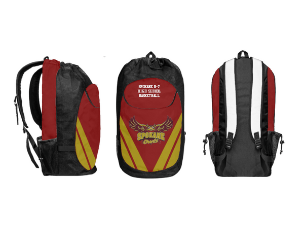 Gear Bag, Spokane R-7 High School Basketball, Men's Basketball, Teamtime, Team time, sublimation, custom sports apparel, team uniforms, spirit wear, spiritwear, sports uniforms, custom shirts, team store, custom team store, fundraiser sports, apparel fundraiser