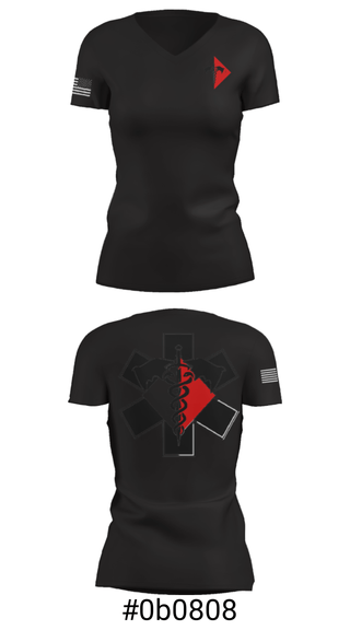 Women's Short Sleeve Vneck Shirt, 307th Medics, Army, Teamtime, Team time, sublimation, custom sports apparel, team uniforms, spirit wear, spiritwear, sports uniforms, custom shirts, team store, custom team store, fundraiser sports, apparel fundraiser