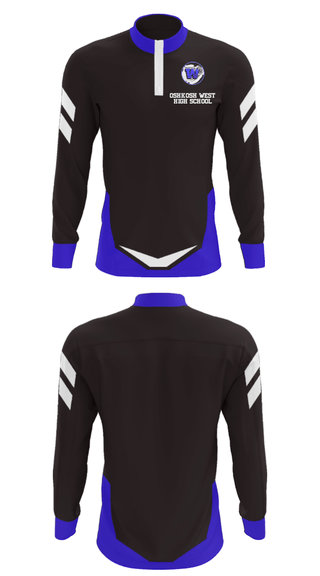 Quarter Zip Jacket, Oshkosh West High School, Spirit Store, Teamtime, Team time, sublimation, custom sports apparel, team uniforms, spirit wear, spiritwear, sports uniforms, custom shirts, team store, custom team store, fundraiser sports, apparel fundraiser
