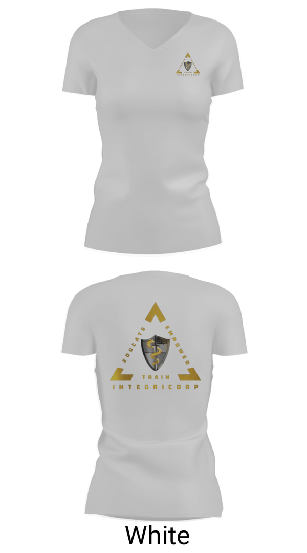Women's Short Sleeve Vneck Shirt, IntegriCorp, , Teamtime, Team time, sublimation, custom sports apparel, team uniforms, spirit wear, spiritwear, sports uniforms, custom shirts, team store, custom team store, fundraiser sports, apparel fundraiser