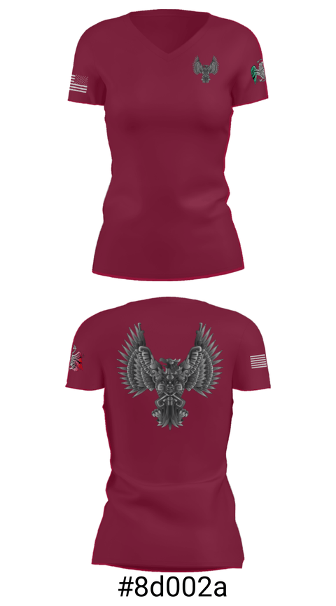 Women's Short Sleeve Vneck Shirt, Design Roofing LLC, , Teamtime, Team time, sublimation, custom sports apparel, team uniforms, spirit wear, spiritwear, sports uniforms, custom shirts, team store, custom team store, fundraiser sports, apparel fundraiser