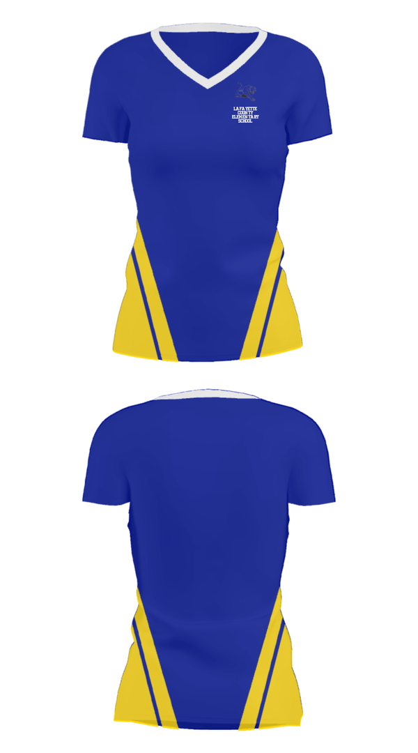 Women's Short Sleeve Vneck Shirt, Lafayette County Elementary School, Spirit Store, Teamtime, Team time, sublimation, custom sports apparel, team uniforms, spirit wear, spiritwear, sports uniforms, custom shirts, team store, custom team store, fundraiser sports, apparel fundraiser