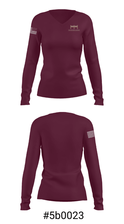 The Bridge Academy 43559589 Women's Long Sleeve V-neck Shirt - 20