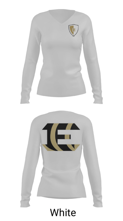Ethel High School 2762837 Women's Long Sleeve V-neck Shirt - 6
