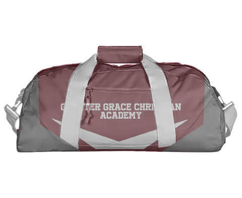 Duffle Bag, Greater Grace Christian Academy, Spirit Store, Teamtime, Team time, sublimation, custom sports apparel, team uniforms, spirit wear, spiritwear, sports uniforms, custom shirts, team store, custom team store, fundraiser sports, apparel fundraiser