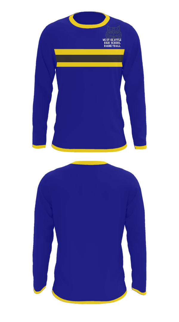 Long Sleeve Performance Shirt, West Seattle High School Basketball, Women's Basketball, Teamtime, Team time, sublimation, custom sports apparel, team uniforms, spirit wear, spiritwear, sports uniforms, custom shirts, team store, custom team store, fundraiser sports, apparel fundraiser