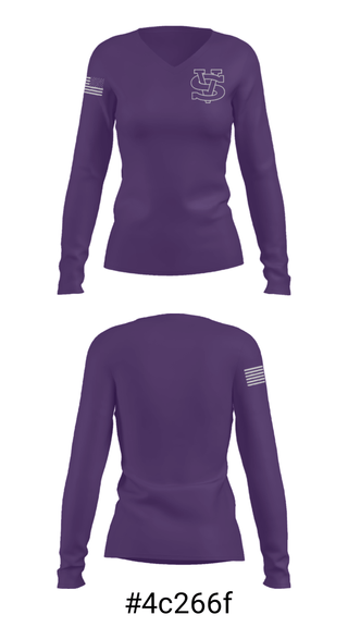 Women's Long Sleeve Vneck Shirt, Swan Valley High School Ice Hockey, Ice Hockey, Teamtime, Team time, sublimation, custom sports apparel, team uniforms, spirit wear, spiritwear, sports uniforms, custom shirts, team store, custom team store, fundraiser sports, apparel fundraiser