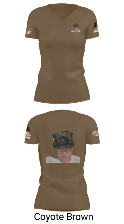 Airborne division 64639973 Women's Short Sleeve V-neck Shirt - 12