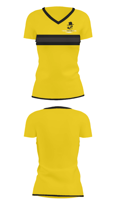 Tuscola High School Swimming 62615907 Women's Short Sleeve V-neck Shirt - 26
