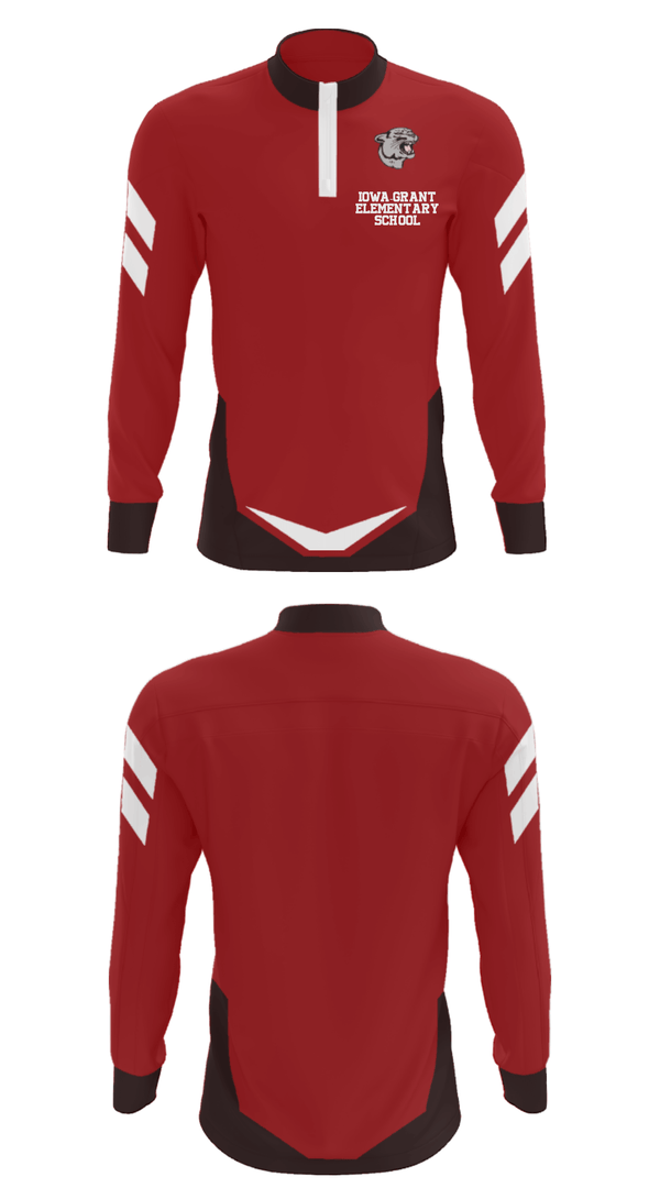 Quarter Zip Jacket, Iowa-Grant Elementary School, Spirit Store, Teamtime, Team time, sublimation, custom sports apparel, team uniforms, spirit wear, spiritwear, sports uniforms, custom shirts, team store, custom team store, fundraiser sports, apparel fundraiser