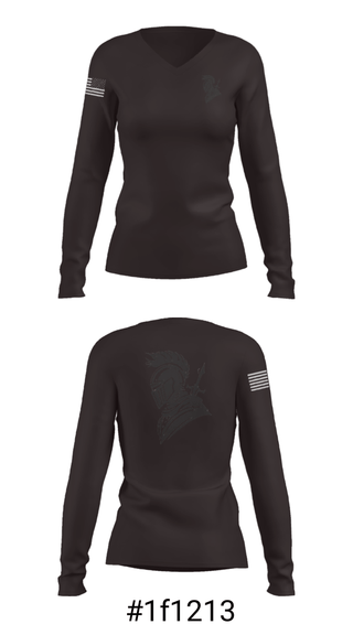Women's Long Sleeve Vneck Shirt, Knights, Wrestling, Teamtime, Team time, sublimation, custom sports apparel, team uniforms, spirit wear, spiritwear, sports uniforms, custom shirts, team store, custom team store, fundraiser sports, apparel fundraiser