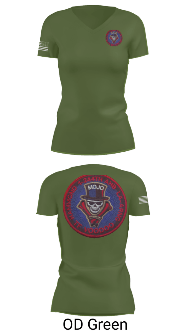 Women's Short Sleeve Vneck Shirt, 1-244th AASF, National Guard, Teamtime, Team time, sublimation, custom sports apparel, team uniforms, spirit wear, spiritwear, sports uniforms, custom shirts, team store, custom team store, fundraiser sports, apparel fundraiser
