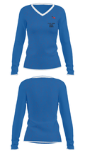 Flat Rock Middle School 74321004 Women's Long Sleeve V-neck Shirt - 33
