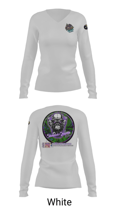 Silverback Graphix 27287799 Women's Long Sleeve V-neck Shirt - 6