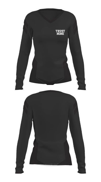 Trust None 78397377 Women's Long Sleeve V-neck Shirt - 27