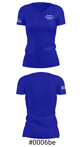 Women's Short Sleeve Vneck Shirt, Chester Elementary School, Spirit Store, Teamtime, Team time, sublimation, custom sports apparel, team uniforms, spirit wear, spiritwear, sports uniforms, custom shirts, team store, custom team store, fundraiser sports, apparel fundraiser