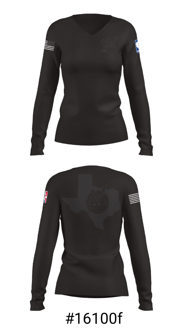 Women's Long Sleeve Vneck Shirt, WARD Inc., Men's Basketball, Teamtime, Team time, sublimation, custom sports apparel, team uniforms, spirit wear, spiritwear, sports uniforms, custom shirts, team store, custom team store, fundraiser sports, apparel fundraiser