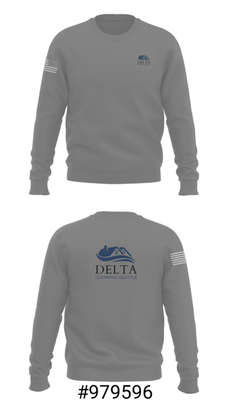 Crew Neck Sweatshirt, Delta cleaning LLC, , Teamtime, Team time, sublimation, custom sports apparel, team uniforms, spirit wear, spiritwear, sports uniforms, custom shirts, team store, custom team store, fundraiser sports, apparel fundraiser