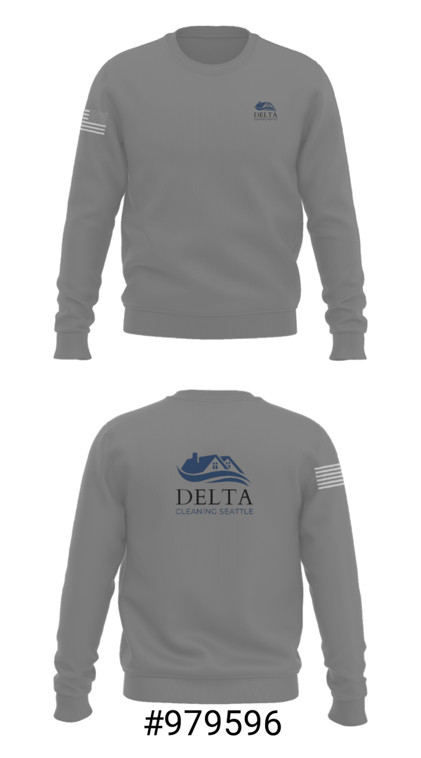 Crew Neck Sweatshirt, Delta cleaning LLC, , Teamtime, Team time, sublimation, custom sports apparel, team uniforms, spirit wear, spiritwear, sports uniforms, custom shirts, team store, custom team store, fundraiser sports, apparel fundraiser