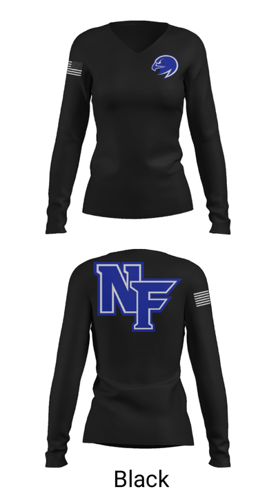 North Forney High School Basketball 14770415 Women's Long Sleeve V-neck Shirt - 13