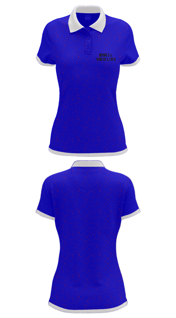 Women's Short Sleeve Performance Polo, RUSSELL WRESTLING, Wrestling, Teamtime, Team time, sublimation, custom sports apparel, team uniforms, spirit wear, spiritwear, sports uniforms, custom shirts, team store, custom team store, fundraiser sports, apparel fundraiser