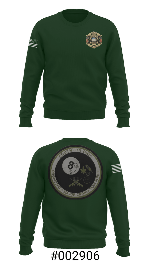 Crew Neck Sweatshirt, Southern Ohio Organized and Major Crimes Task Force, Police, Teamtime, Team time, sublimation, custom sports apparel, team uniforms, spirit wear, spiritwear, sports uniforms, custom shirts, team store, custom team store, fundraiser sports, apparel fundraiser