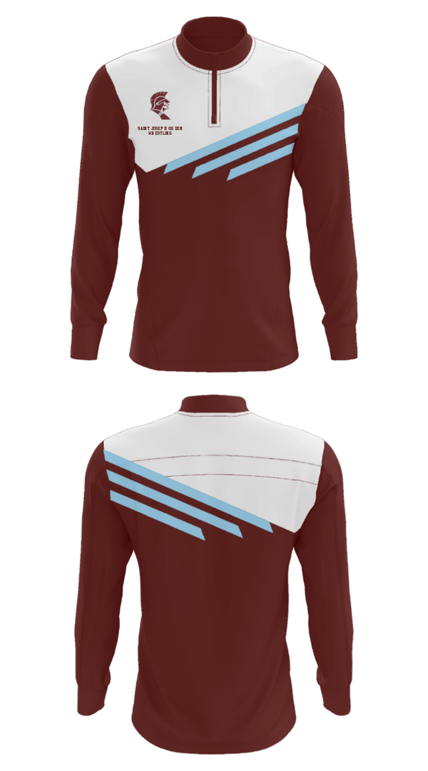 Quarter Zip Jacket, Saint Joseph-Ogden High School Wrestling, Wrestling, Teamtime, Team time, sublimation, custom sports apparel, team uniforms, spirit wear, spiritwear, sports uniforms, custom shirts, team store, custom team store, fundraiser sports, apparel fundraiser