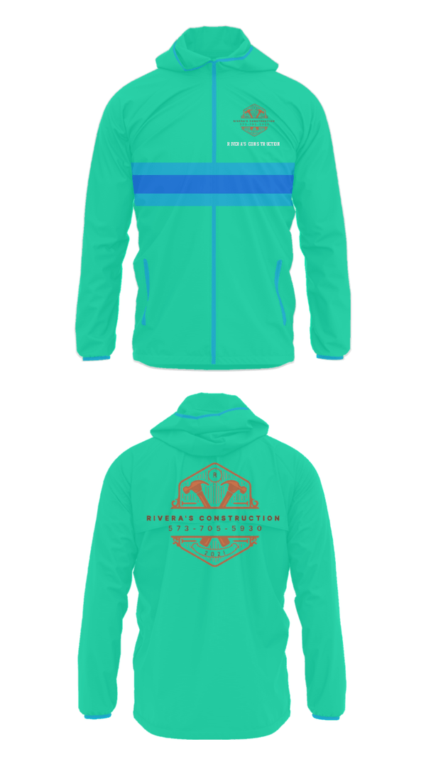 Windbreaker, Rivera's Construction, , Teamtime, Team time, sublimation, custom sports apparel, team uniforms, spirit wear, spiritwear, sports uniforms, custom shirts, team store, custom team store, fundraiser sports, apparel fundraiser