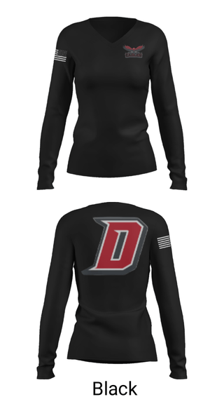 Women's Long Sleeve Vneck Shirt, Dover Area High School Wrestling, Wrestling, Teamtime, Team time, sublimation, custom sports apparel, team uniforms, spirit wear, spiritwear, sports uniforms, custom shirts, team store, custom team store, fundraiser sports, apparel fundraiser