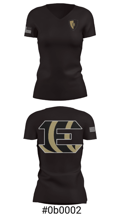 Ethel High School 2762837 Women's Short Sleeve V-neck Shirt - 21