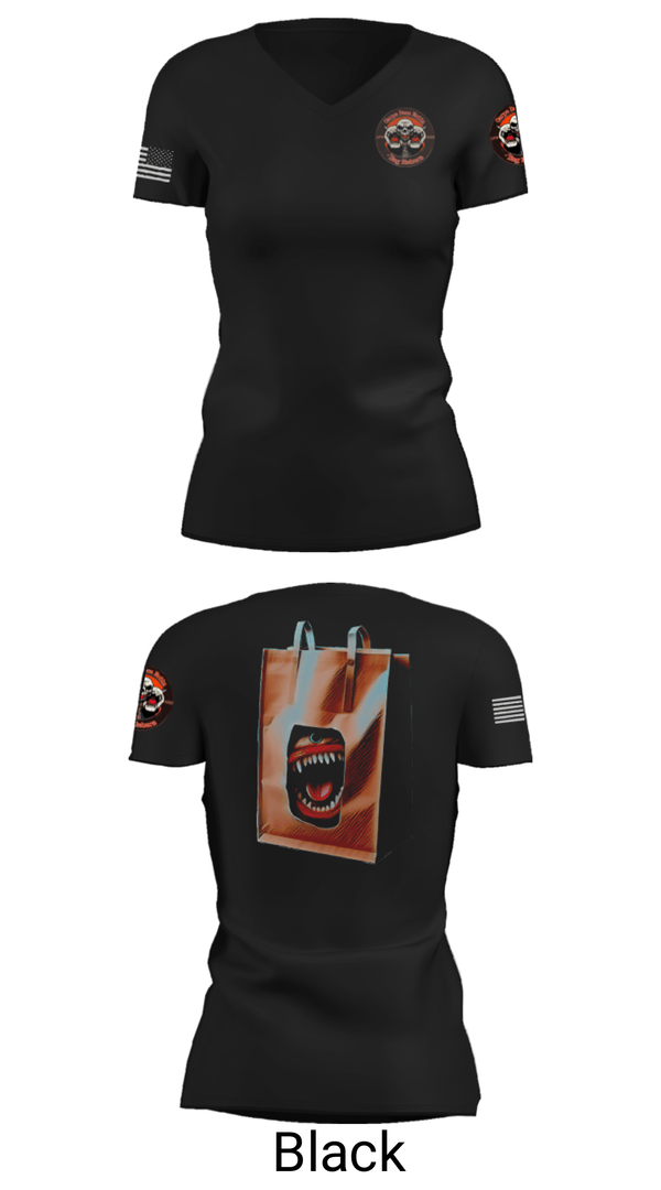 Women's Short Sleeve Vneck Shirt, The A.Z. Bag Eaters, Football, Teamtime, Team time, sublimation, custom sports apparel, team uniforms, spirit wear, spiritwear, sports uniforms, custom shirts, team store, custom team store, fundraiser sports, apparel fundraiser