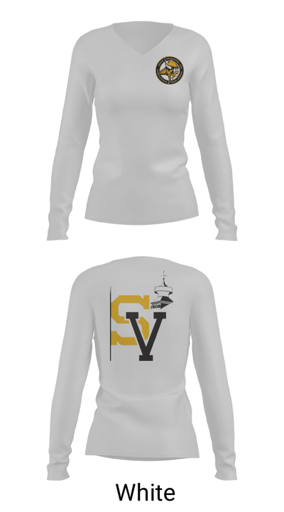 Smith Vocational and Agricultural High School Basketball 39155815 Women's Long Sleeve V-neck Shirt - 6