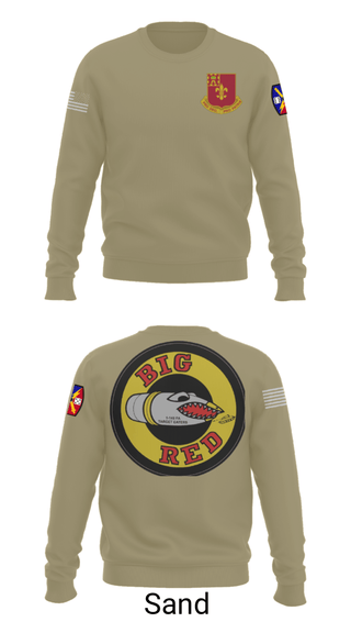 Crew Neck Sweatshirt, 1-145 FA, National Guard, Teamtime, Team time, sublimation, custom sports apparel, team uniforms, spirit wear, spiritwear, sports uniforms, custom shirts, team store, custom team store, fundraiser sports, apparel fundraiser
