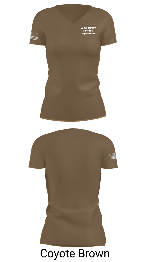 Women's Short Sleeve Vneck Shirt, 51 Security Forces Squadron, , Teamtime, Team time, sublimation, custom sports apparel, team uniforms, spirit wear, spiritwear, sports uniforms, custom shirts, team store, custom team store, fundraiser sports, apparel fundraiser